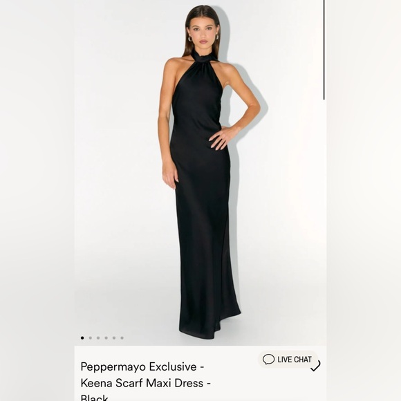 Peppermayo Black Halter Neck Gown